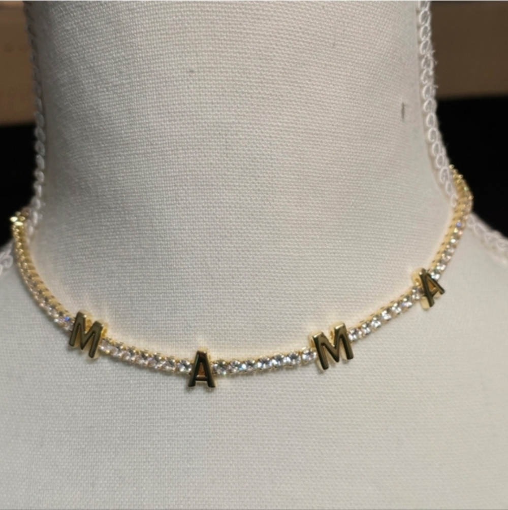 Gold and Silver 'MAMA' Necklace